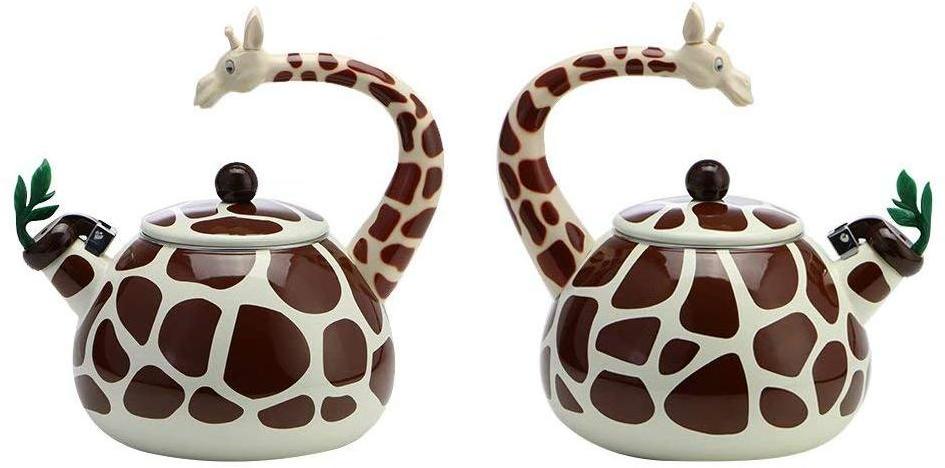 Ceramic Giraffe Whistling Tea Kettle Teapot