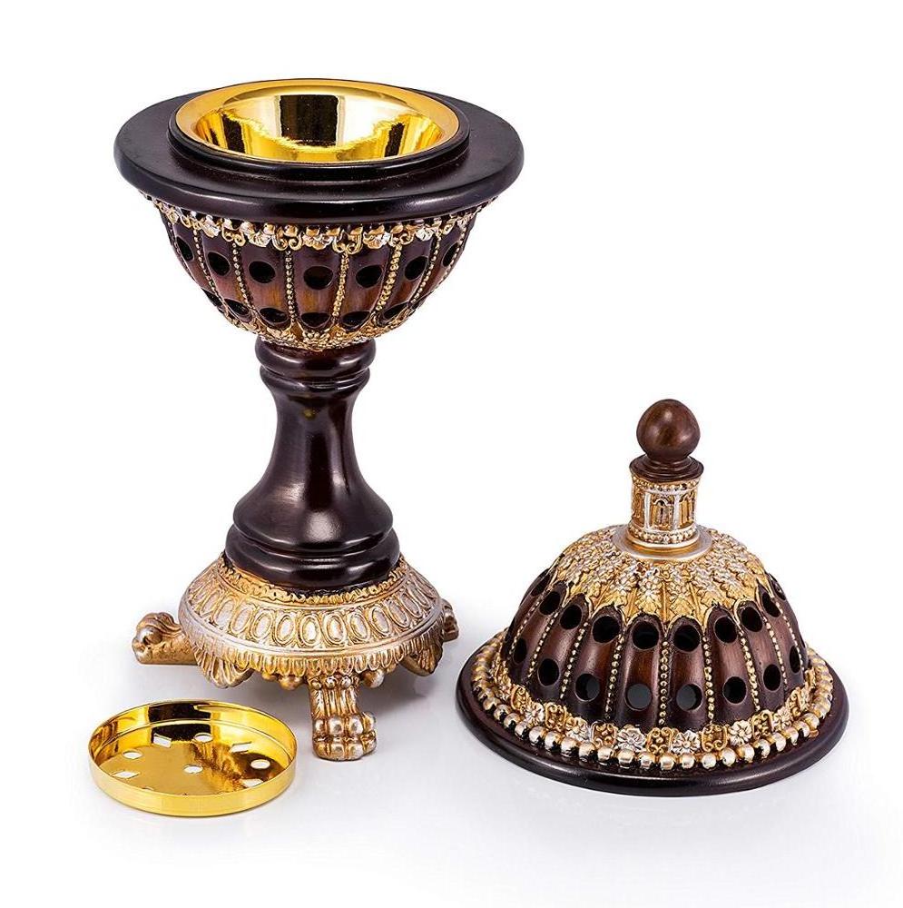 Polyresin/electric resin burner  Incense Burner Frankincense Resin - Luxury Globe Charcoal Bakhoor Burners for Office & Home Dec