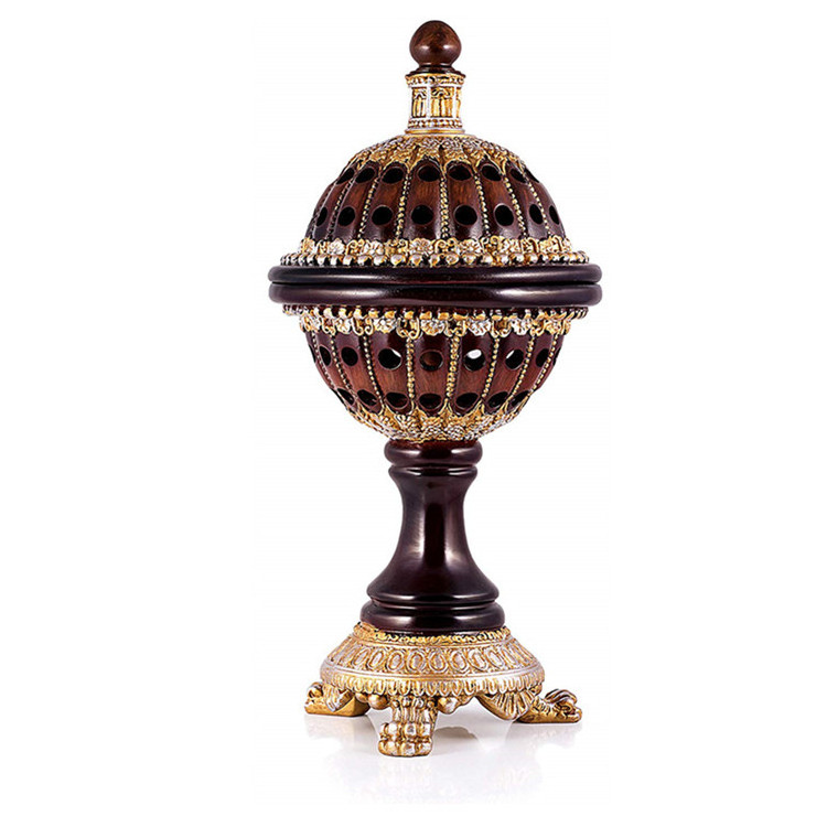 Polyresin/electric resin burner  Incense Burner Frankincense Resin - Luxury Globe Charcoal Bakhoor Burners for Office & Home Dec