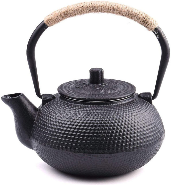 ceramic tea kettle Workshop Japanese Tetsubin Cast Iron Teapot Tea Kettle pot with Stainless Steel Infuser for Stovetop Safe