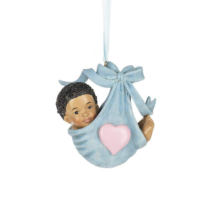 Polyresin/resin baby decoration African American Baby Boy Ornament