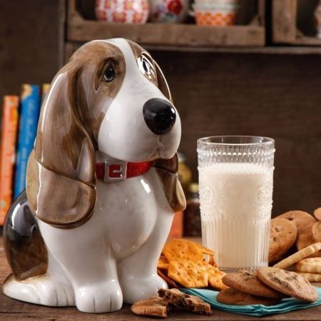 ceramic dog animal cookie jar