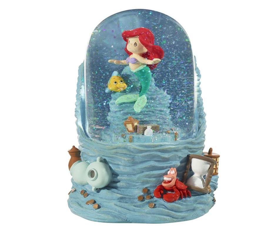 Mermaid Sea Treasures Ariel Resin/Glass Musical Snow Globe Waterball, One Size, Multicolored