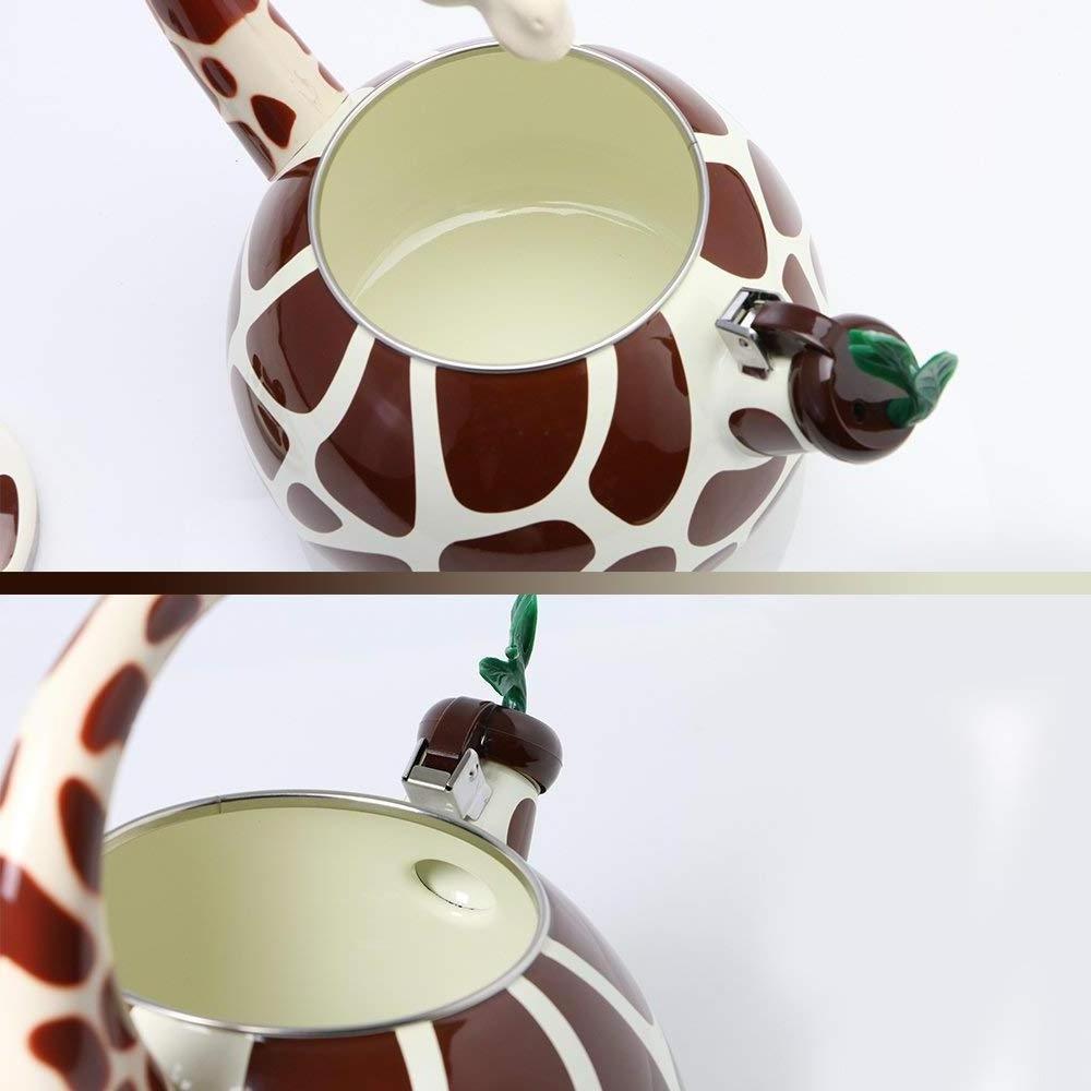 Ceramic Giraffe Whistling Tea Kettle Teapot