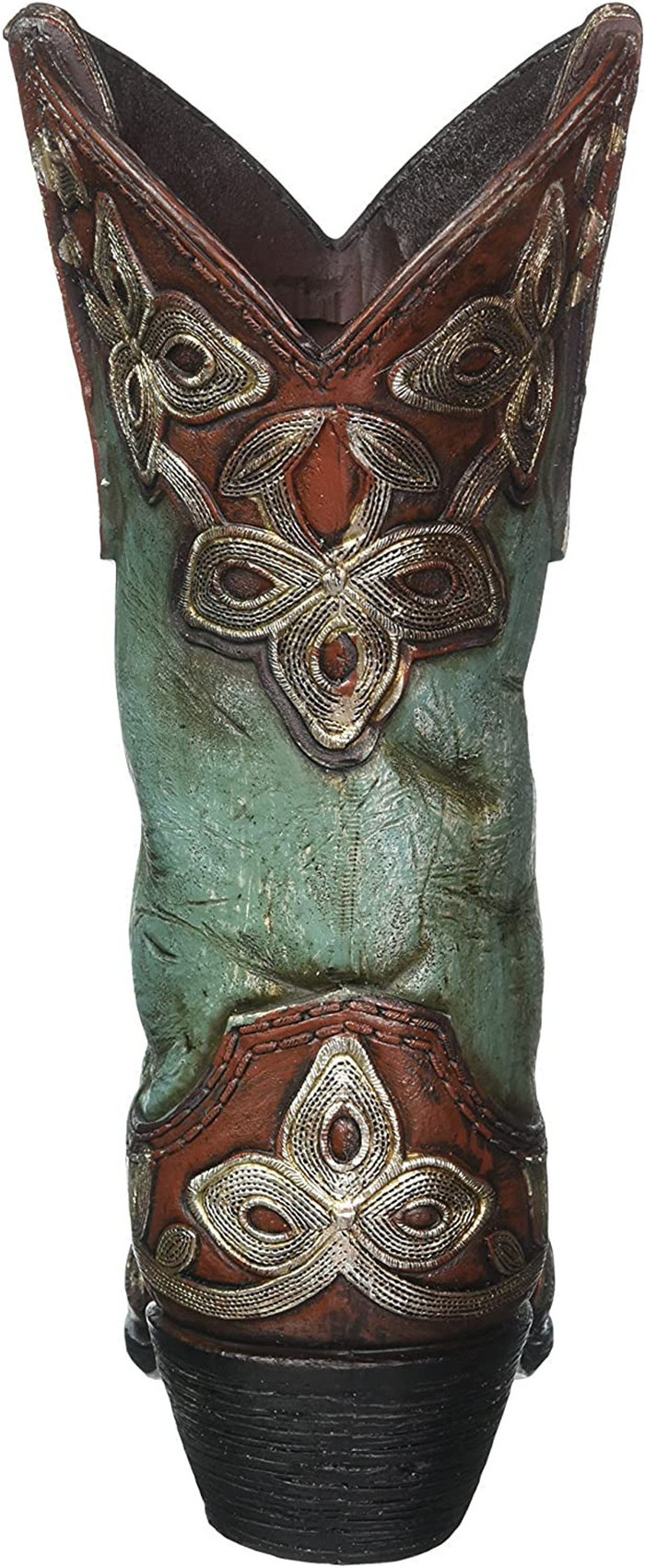 Western Theme Garden Decor Cowboy Boot Planter Outdoor Turquoise Cowgirl Boot Vase