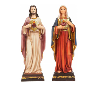 Polyresin/ Resin   Virgin Mother Mary Figurine and Jesus Christ Figurines - Catholic, Religious Resin Statues for Christmas