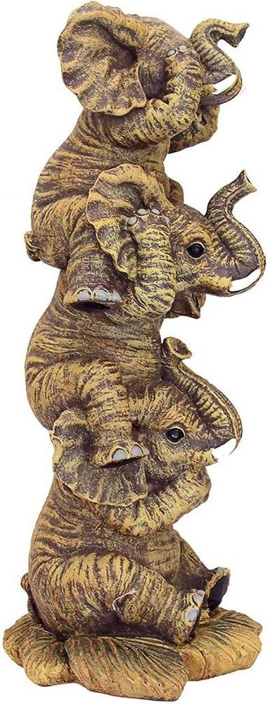 ceramic elephant vase  Hear-No, See-No, Speak-No Evil Stacked Elephants Collectible Statue, Single