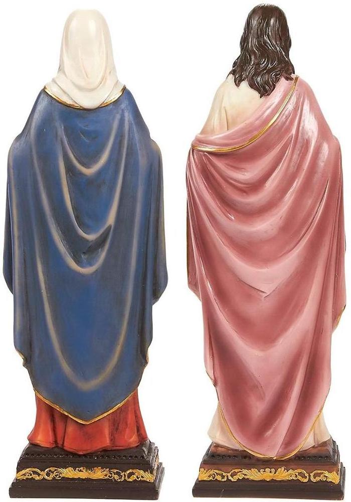 Polyresin/ Resin   Virgin Mother Mary Figurine and Jesus Christ Figurines - Catholic, Religious Resin Statues for Christmas