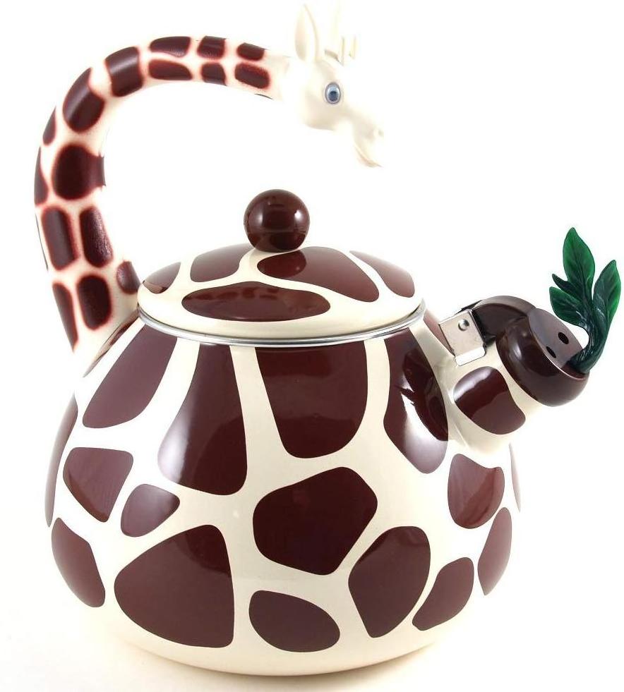 Ceramic Giraffe Whistling Tea Kettle Teapot