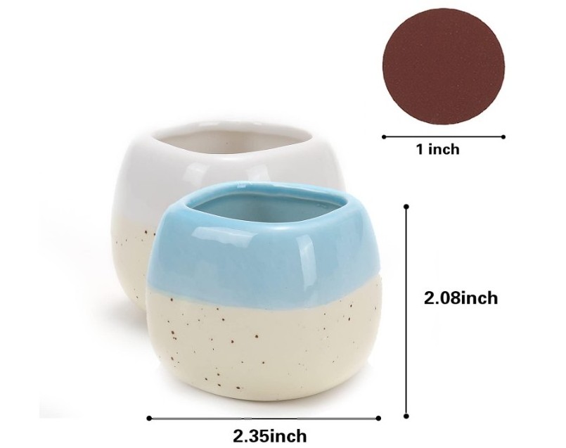 Ceramic Match Holder with Striker - Set of 2 - Matches NOT Included - Matches in a Jar - Gifts for Decorative Modern Home Decor