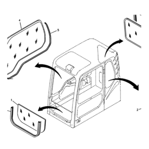 excavator cabin glass excavator cab spare parts drive cab door