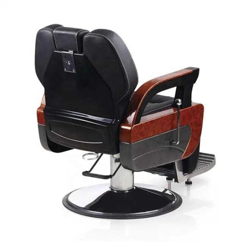 classical wooden armrest barber chair reclining hair salon antique design hairstylist chair ZY-BC8811