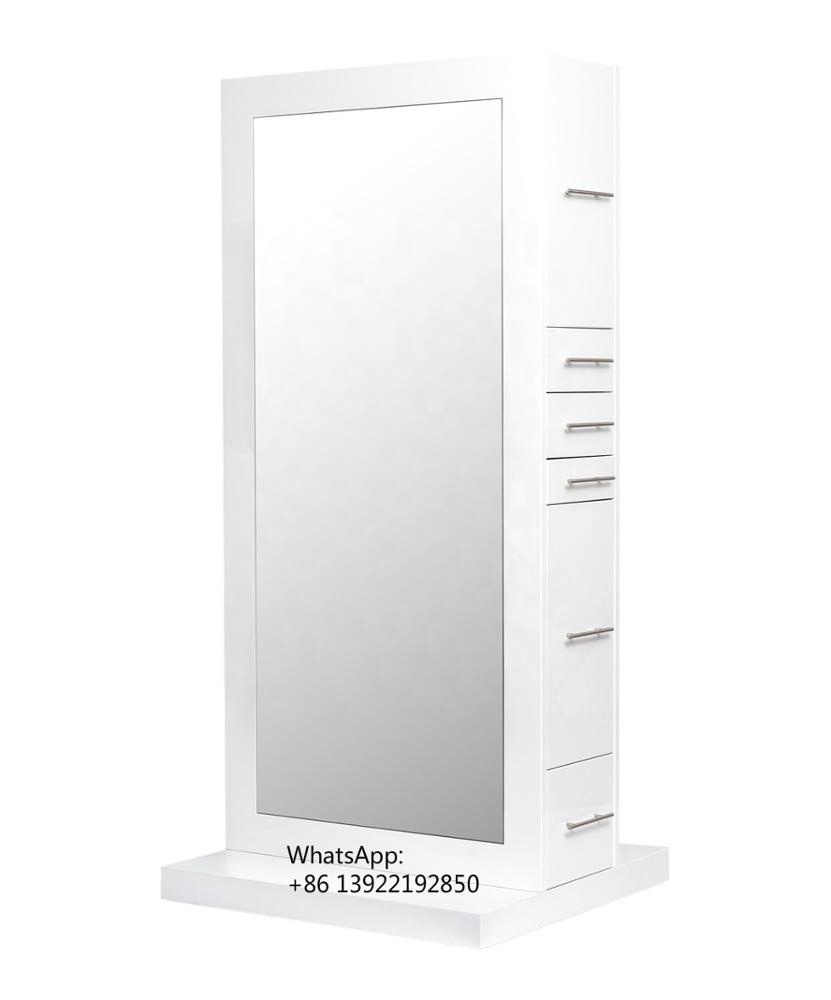 Salon special furniture storage wood double side mirror station ZY-MS066