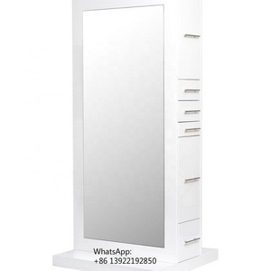 Salon special furniture storage wood double side mirror station ZY-MS066