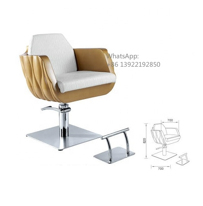 Gold fiber salon styling chair shampoo station mirror station reception desk ZY-2018B