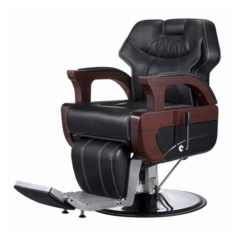 classical wooden armrest barber chair reclining hair salon antique design hairstylist chair ZY-BC8811