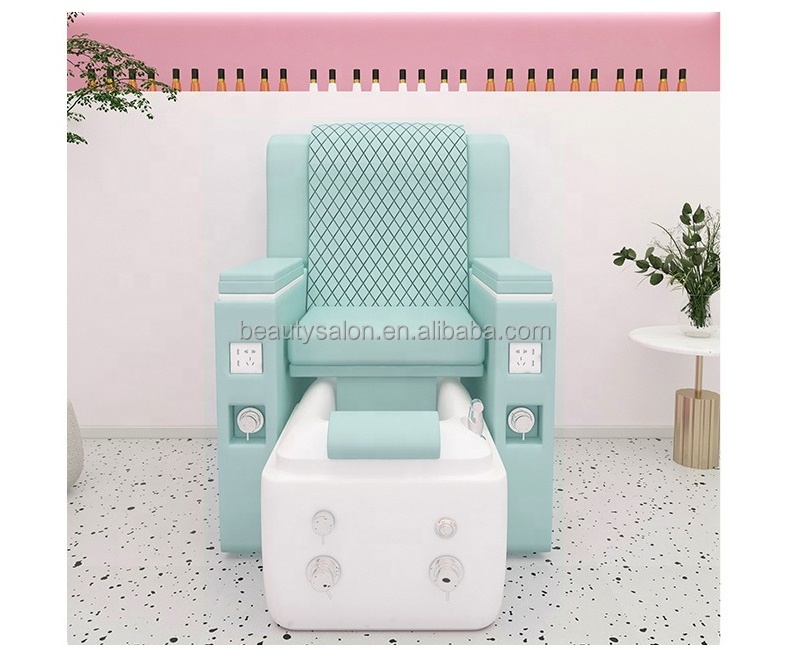 Luxury Nails Equipment Seats Foot Spa Massage Bowl Throne Chair Wooden Pedicure Spa Chairs ZY-PC027