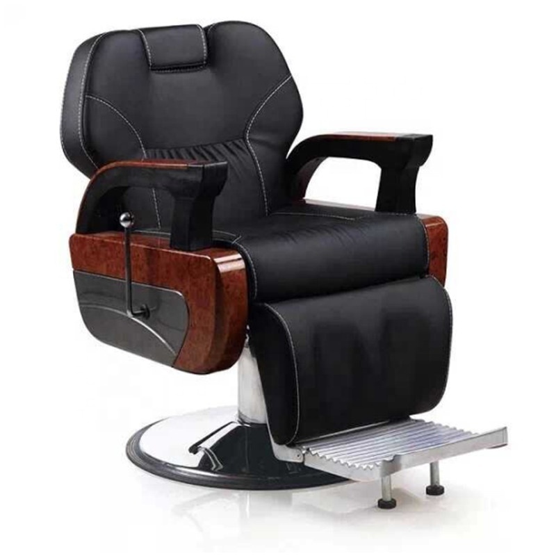 classical wooden armrest barber chair reclining hair salon antique design hairstylist chair ZY-BC8811