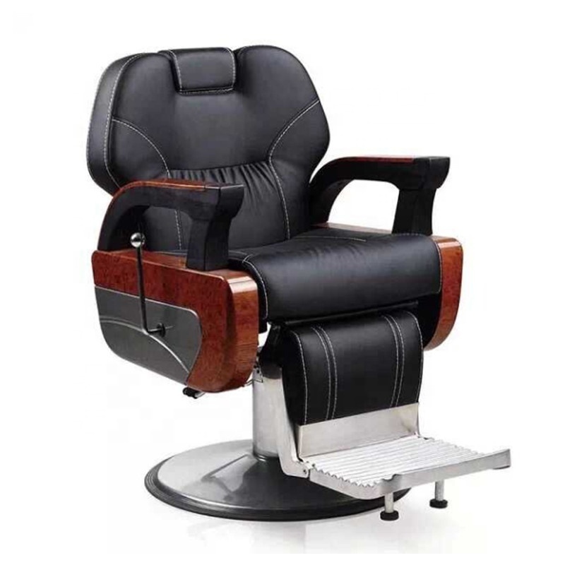 classical wooden armrest barber chair reclining hair salon antique design hairstylist chair ZY-BC8811