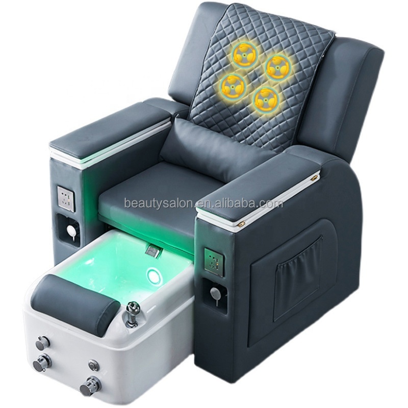 Luxury Nails Equipment Seats Foot Spa Massage Bowl Throne Chair Wooden Pedicure Spa Chairs ZY-PC027