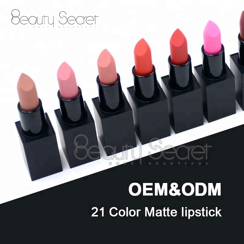 Custom vegan long lasting 21 colors matte create your own private label waterproof lipstick