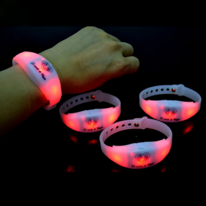 Sound Sensor LED Light Up Bracelets for Concerts, Festivals, Sports, Parties, Night Events