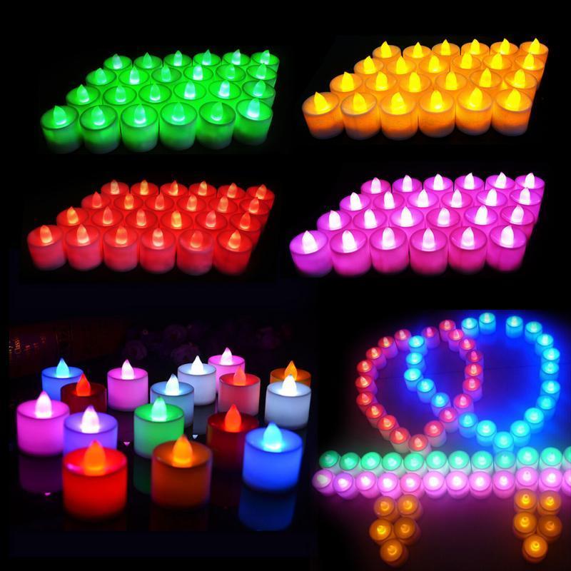 Flameless LED Tea Lights Candles Battery Operated, Fake Electric Candles Tea Lights for Votive, Anniversary, Wedding Christmas