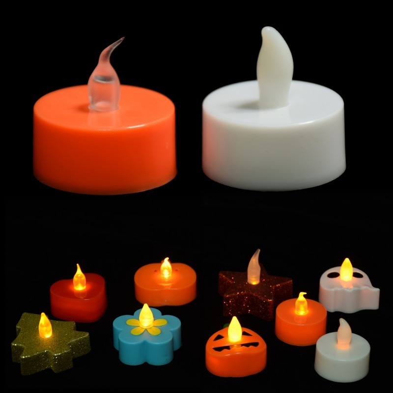 Wholesale Electric Battery  LED Candles Flickering LED Tea Light Gold Candle Wedding Decoration Candles Valentine's Day S