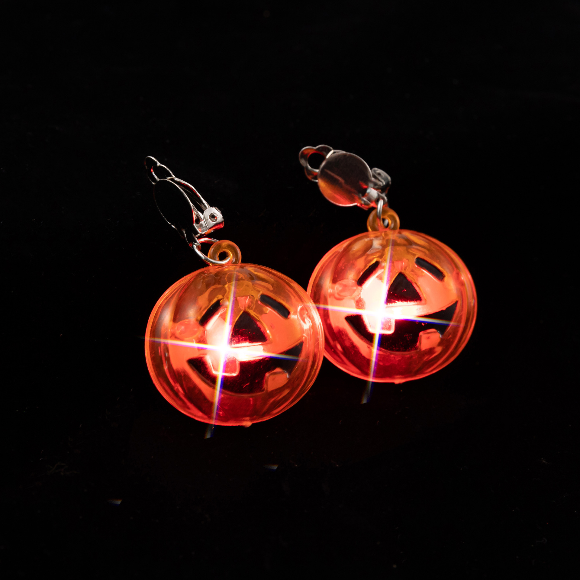 Halloween  Earrings LED Lights Ghost Festival Pumpkin Glow Earrings Halloween Party Decoration Party Favors LED skull Earrings