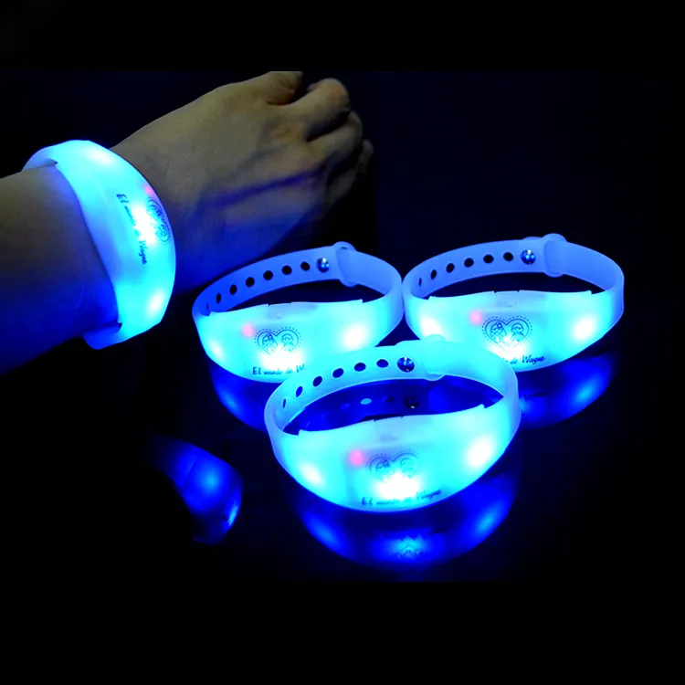 Sound Sensor LED Light Up Bracelets for Concerts, Festivals, Sports, Parties, Night Events