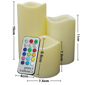 Color Changing Bedroom Night Light Timing Remote Control Electronic LED Candles  Led Party Simulation Candle Wedding Supplies