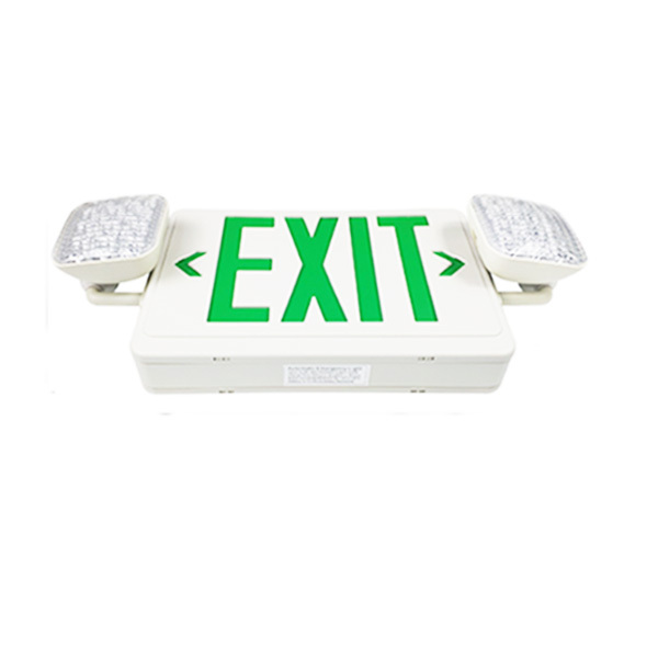 Factory Custom Green  Fire Luminescent Directional Exit Signs with Emergency Lighting for Safety