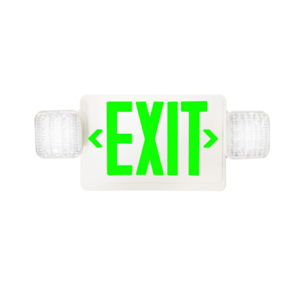 Factory Custom Green  Fire Luminescent Directional Exit Signs with Emergency Lighting for Safety