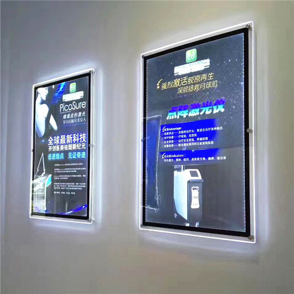 crystal led display board  LED Crystal Light Box a3 slim poster lightbox