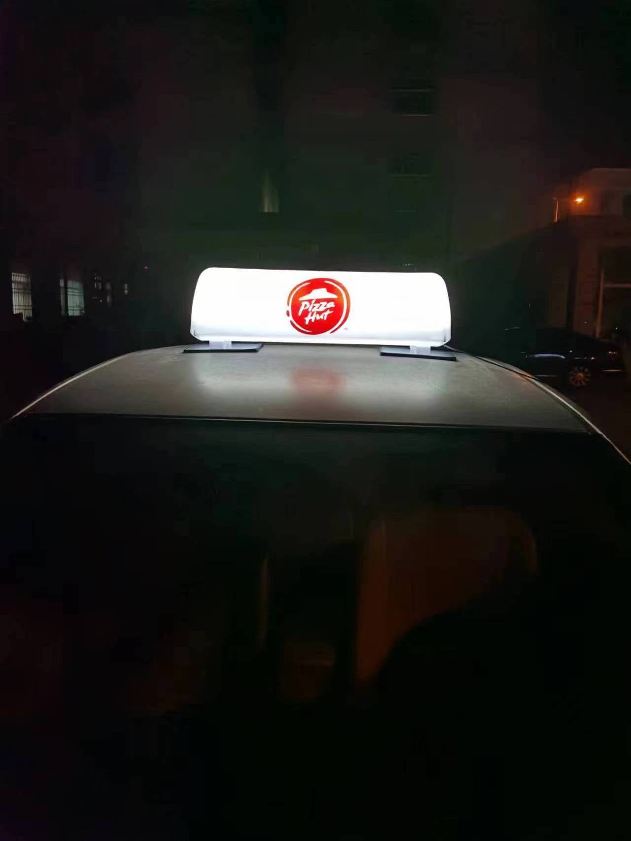 High brightness vehicle glowing advertising sign vehicle top strong magnetic light box