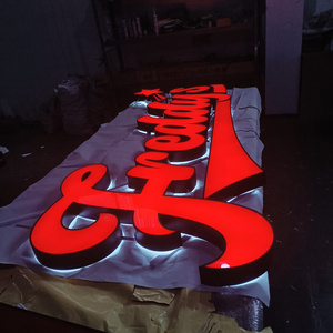 custom 3d brand acrylic signage channel letter advertising building pizza letter sign led illuminated sign enseigne