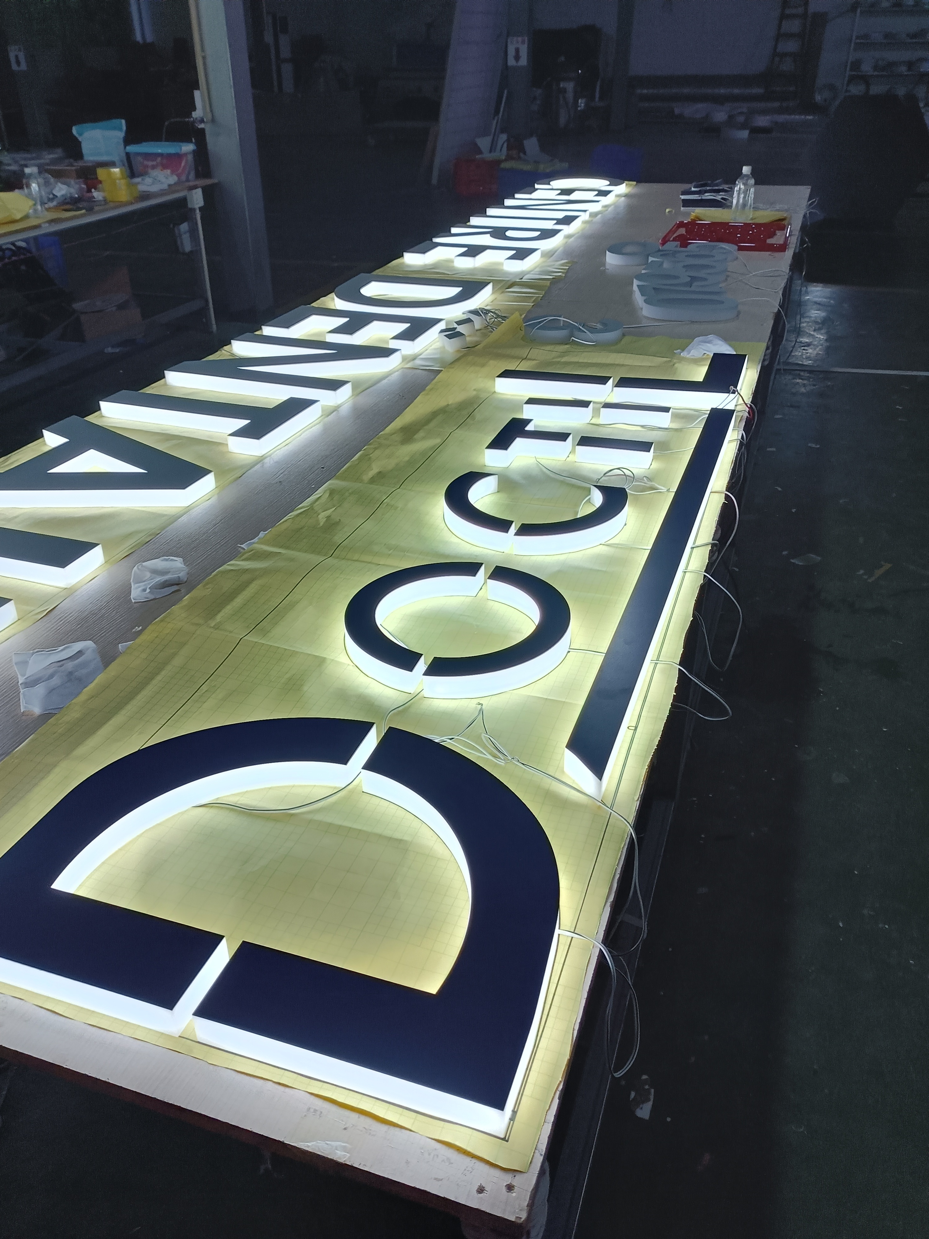 custom 3d brand acrylic signage channel letter advertising building pizza letter sign led illuminated sign enseigne