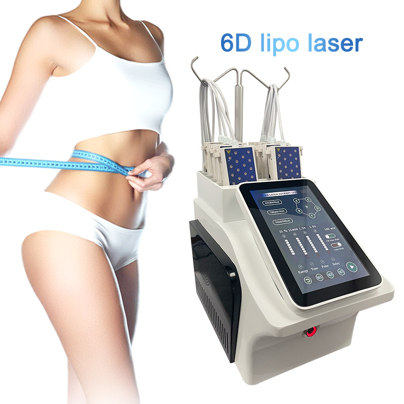 Lipo laser machine 635nm 650mn 6D lipomax non-invasive body contouring 6D lipo laser slimming machine