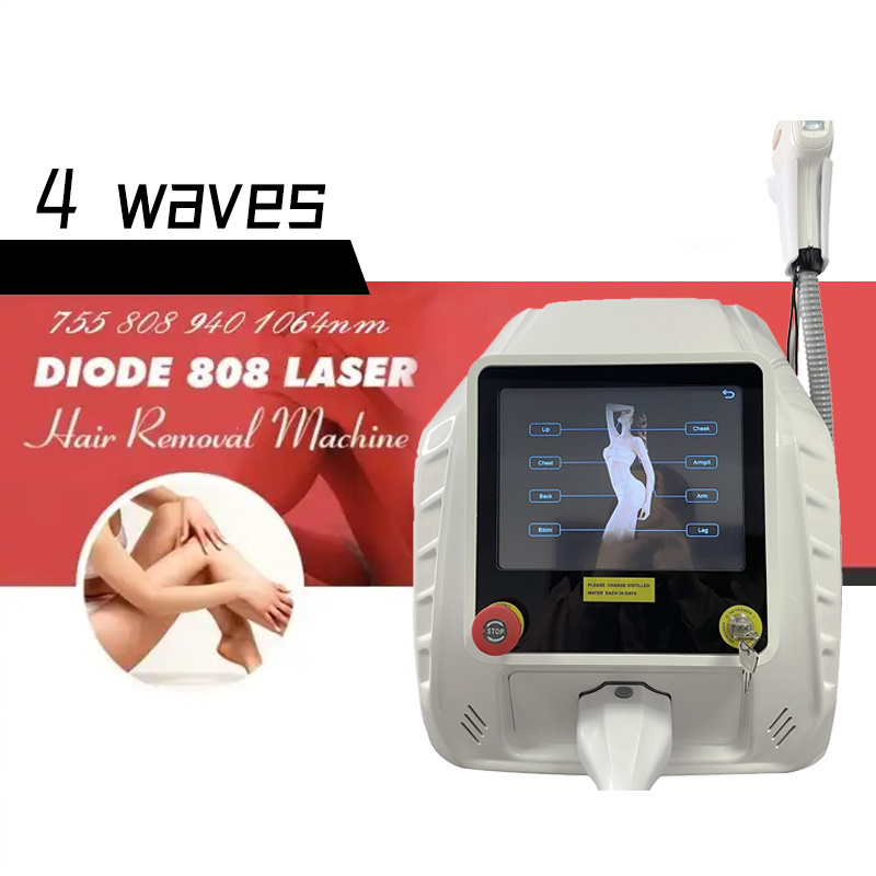 In Stock Hot Dual Heads Ice Ce Hair Removal Diode Laser 1600-2000w 755 808 1064nm 3 Wave