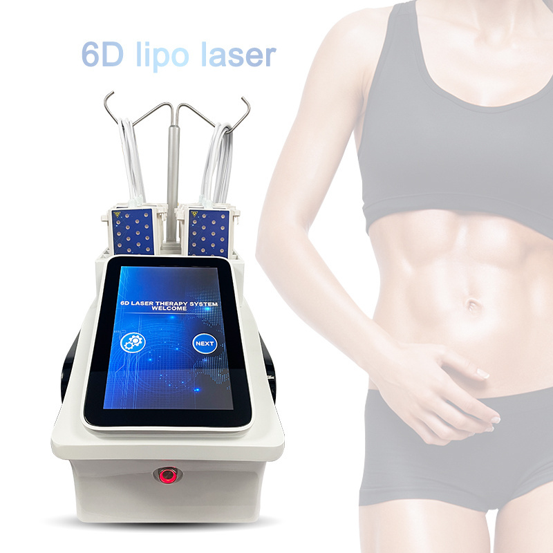 Lipo laser machine 635nm 650mn 6D lipomax non-invasive body contouring 6D lipo laser slimming machine