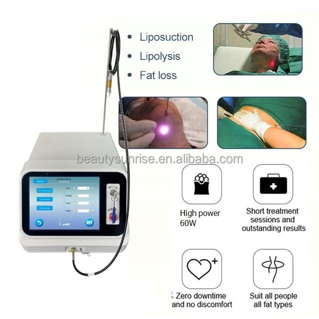 Plastic surgery Use Dual wave Fiber Laser Hemorrhoids warts cut  eye bag treatment 980 1470 diode laser machine