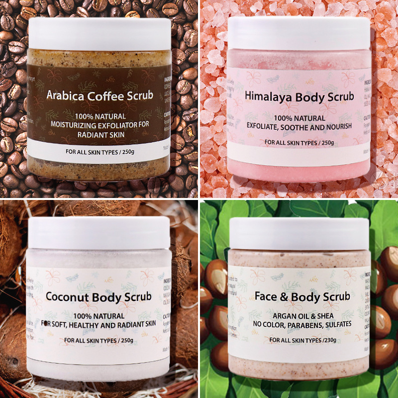 High Quality Private Label Vegan Organic Natural Whitening Moisturizing Cruelty Free Exfoliating Salt Fruit Sugar Body Scrub