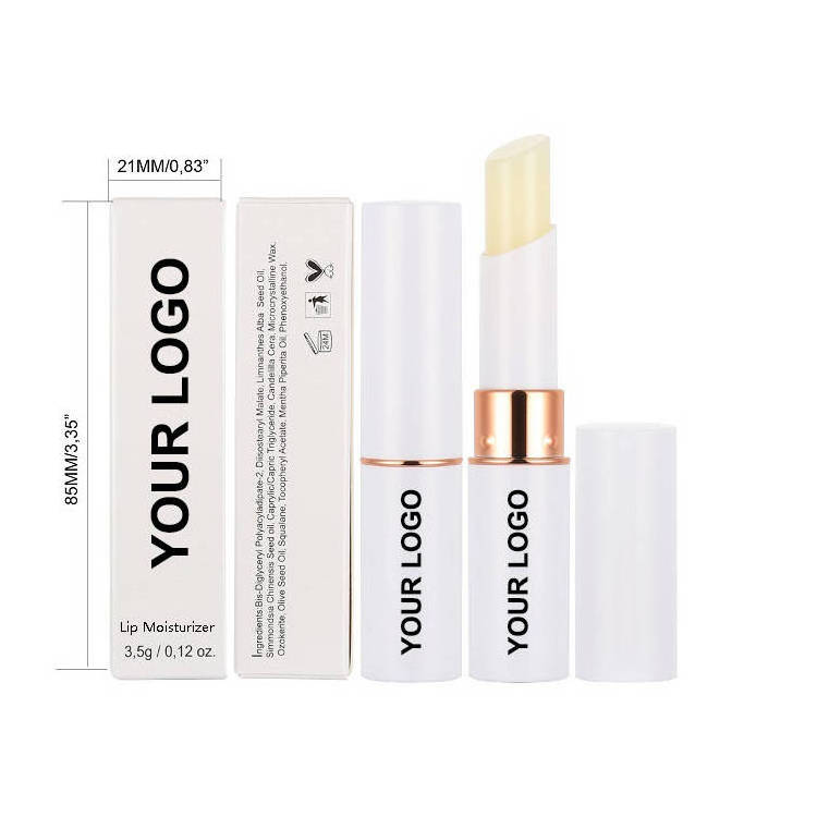 Nourishing Moisturizing Waterproof Organic White Tube Lips Lip Balm Stick