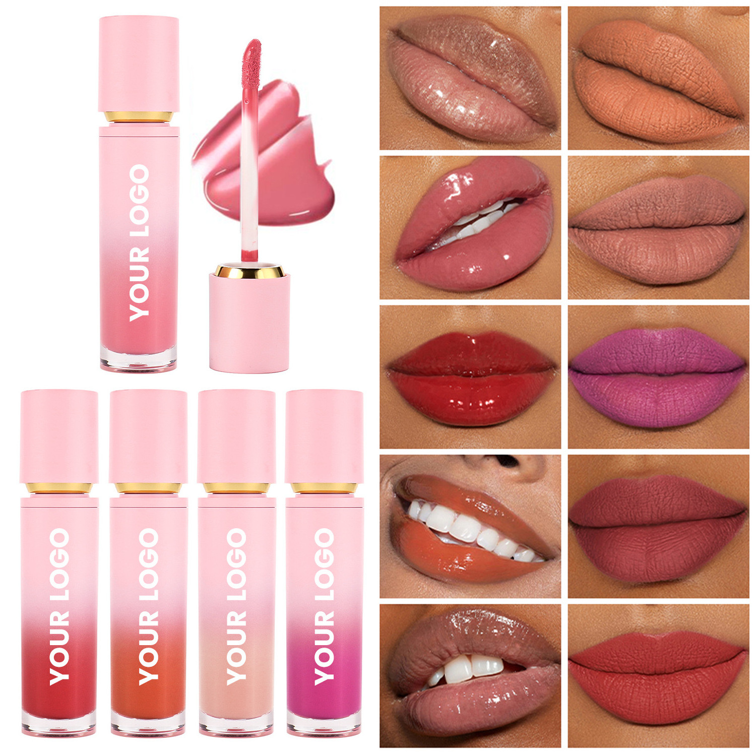 Wholesale makeup lipgloss 150 colors Vegan Liquid Lipstick Matte Private Label