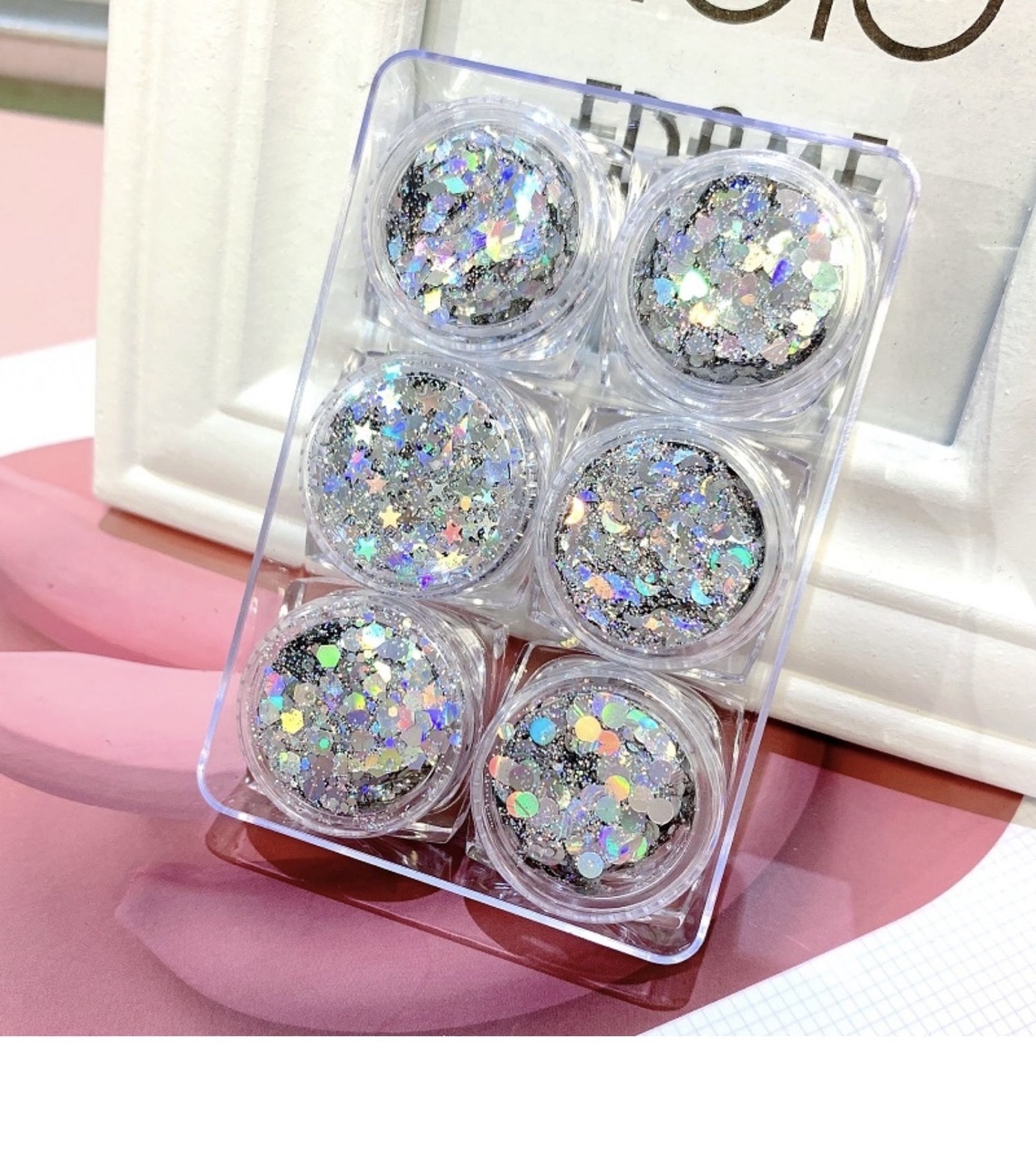 2023 Wholesale Private Label Sequin Glitter Gel Mermaid Duochrome Eyeshadow Glitter Eye Shadow Glue Free Loose Powder