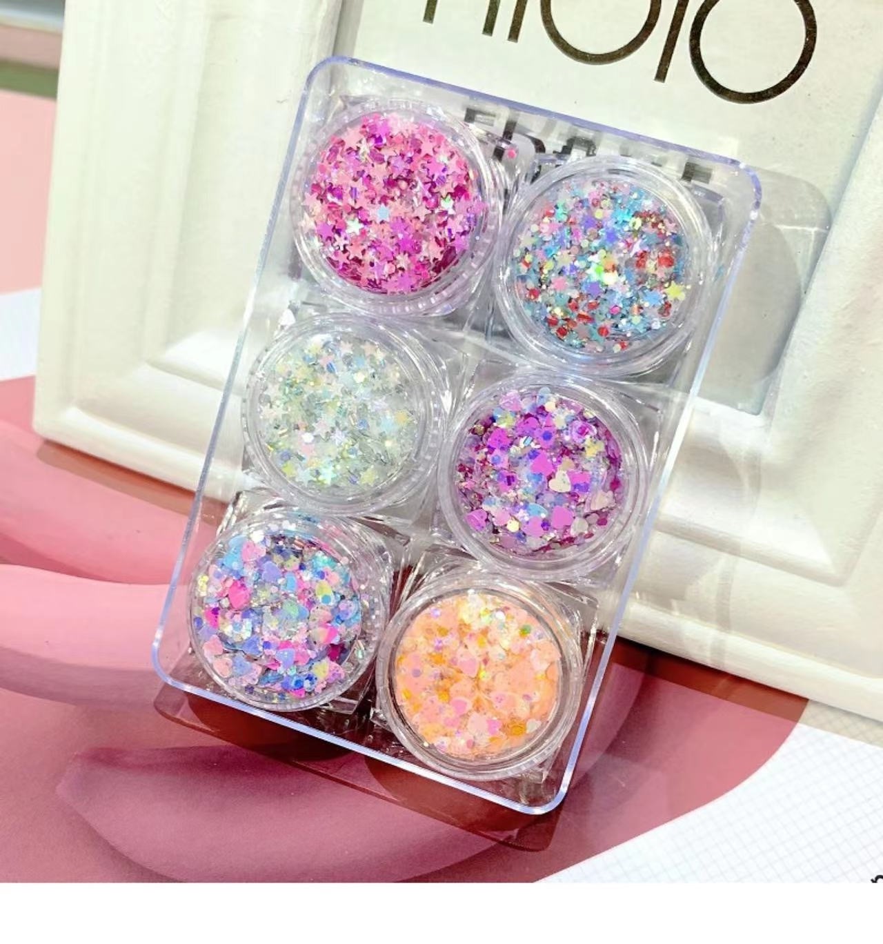 2023 Wholesale Private Label Sequin Glitter Gel Mermaid Duochrome Eyeshadow Glitter Eye Shadow Glue Free Loose Powder