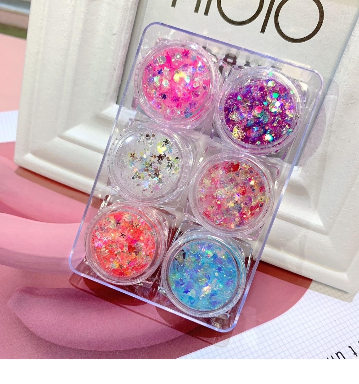 2023 Wholesale Private Label Sequin Glitter Gel Mermaid Duochrome Eyeshadow Glitter Eye Shadow Glue Free Loose Powder