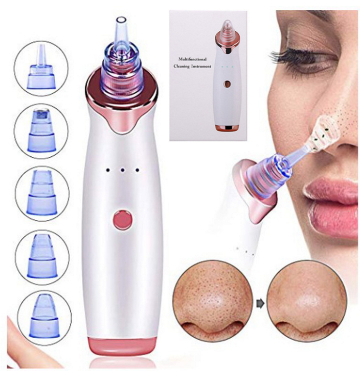 Beauty Tool Machine Whitehead Removal Suction Pore Cleaner Vacuum Acne Pimple Comedone Extractor Tool Set Kit Blackhead Remover