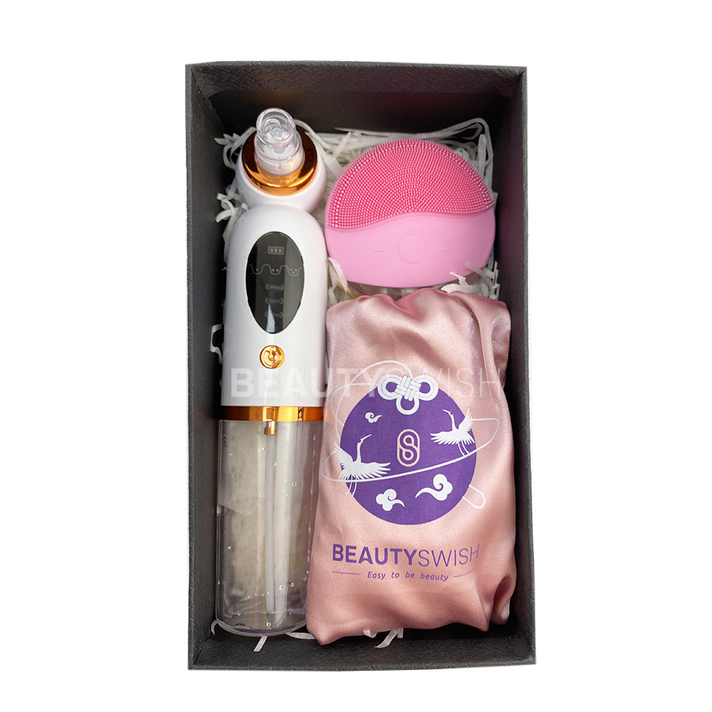 OEM Multifunctional Home Use Customized Skin Scrubber Blackhead Vacuum Face Deep Cleansing Acne Removal Device Set