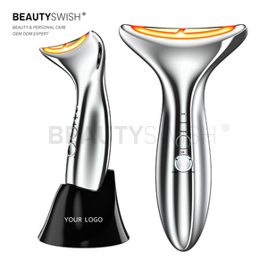 RF EMS V Shape Face Lifting Skin Beauty Tools LED Device Facial Machine Face Neck Massager